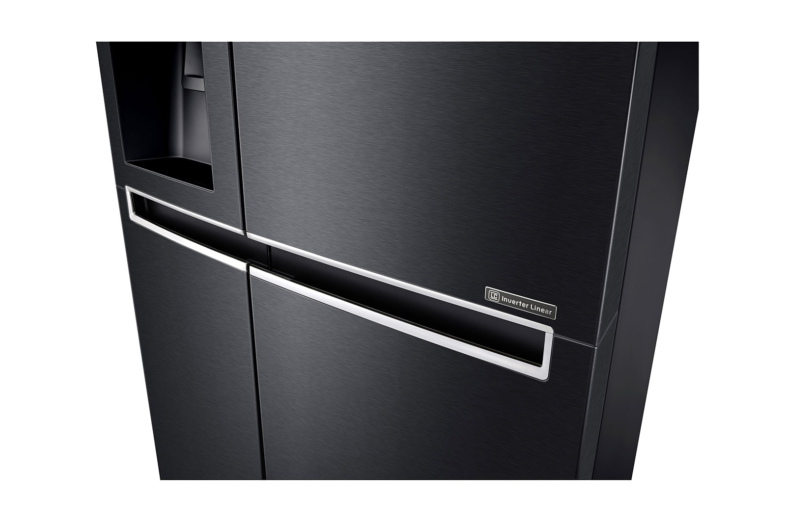 LG Inverter Linear Compressor™ GSL761MCXV American style Fridge Freezer, 601L, Matte Black- F, GSL761MCXV