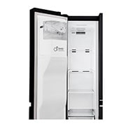 LG Inverter Linear Compressor™ GSL761MCXV American style Fridge Freezer, 601L, Matte Black- F, GSL761MCXV