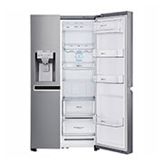 LG Inverter Linear Compressor™ GSL960PZBV American Style Fridge Freezer , 601L, Shiny Steel, GSL960PZBV