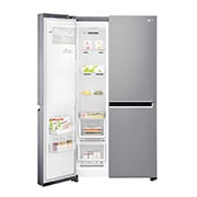 LG Inverter Linear Compressor™ GSL960PZBV American Style Fridge Freezer , 601L, Shiny Steel, GSL960PZBV