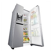 LG Inverter Linear Compressor™ GSL960PZBV American Style Fridge Freezer , 601L, Shiny Steel, GSL960PZBV
