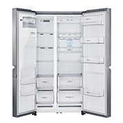 LG Inverter Linear Compressor™ GSL960PZBV American Style Fridge Freezer , 601L, Shiny Steel, GSL960PZBV