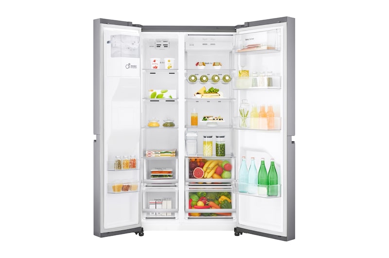 LG DoorCooling+™ GSL960PZJV American Style Fridge Freezer , 625L, Shiny Steel - F, GSL960PZJV