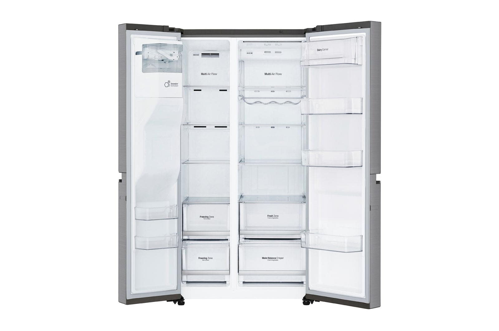 LG DoorCooling+™ GSL960PZJV American Style Fridge Freezer , 625L, Shiny Steel  - F, GSL960PZJV