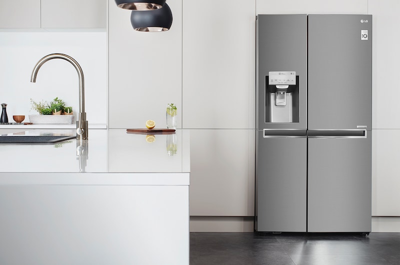 LG DoorCooling+™ GSL960PZJV American Style Fridge Freezer , 625L, Shiny Steel - F, GSL960PZJV