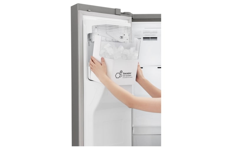 LG Inverter Linear Compressor™ GSL961PZBV American Style Fridge Freezer, 601L, Shiny Steel  - F, GSL961PZBV