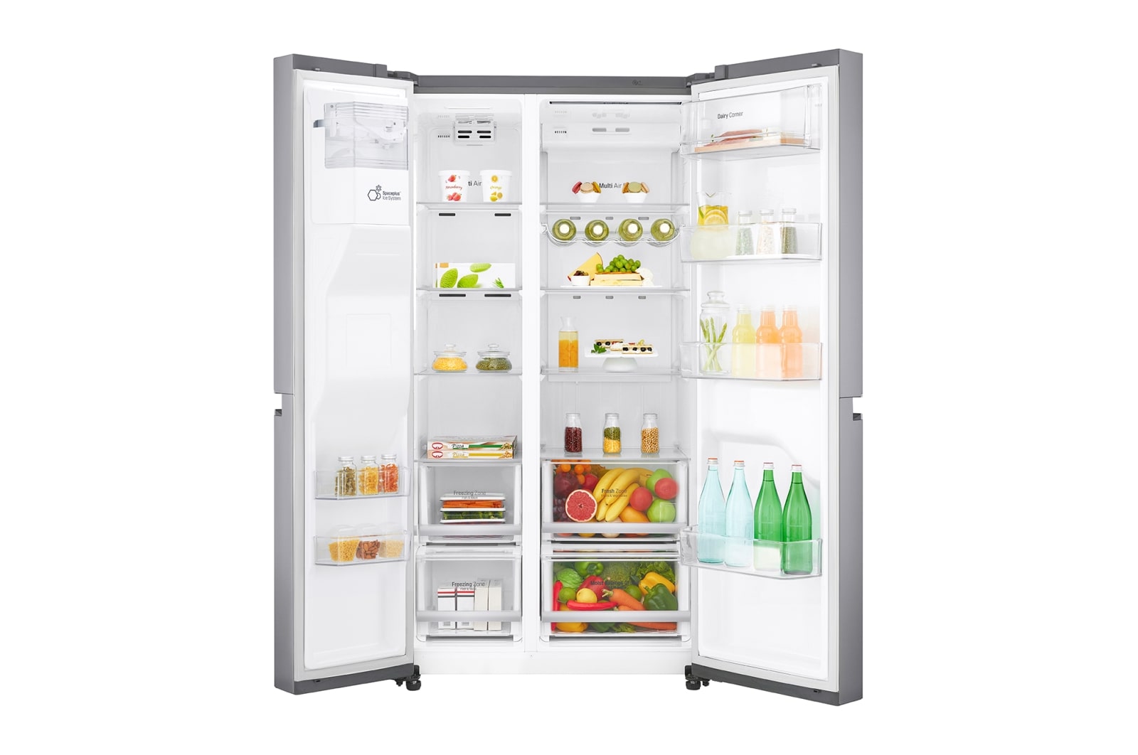 LG DoorCooling+™ GSL961PZJV American Style Fridge Freezer, 625L, Shiny Steel  - F, GSL961PZJV