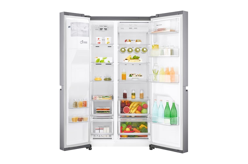 LG DoorCooling+™ GSL961PZJV American Style Fridge Freezer, 625L, Shiny Steel - F, GSL961PZJV