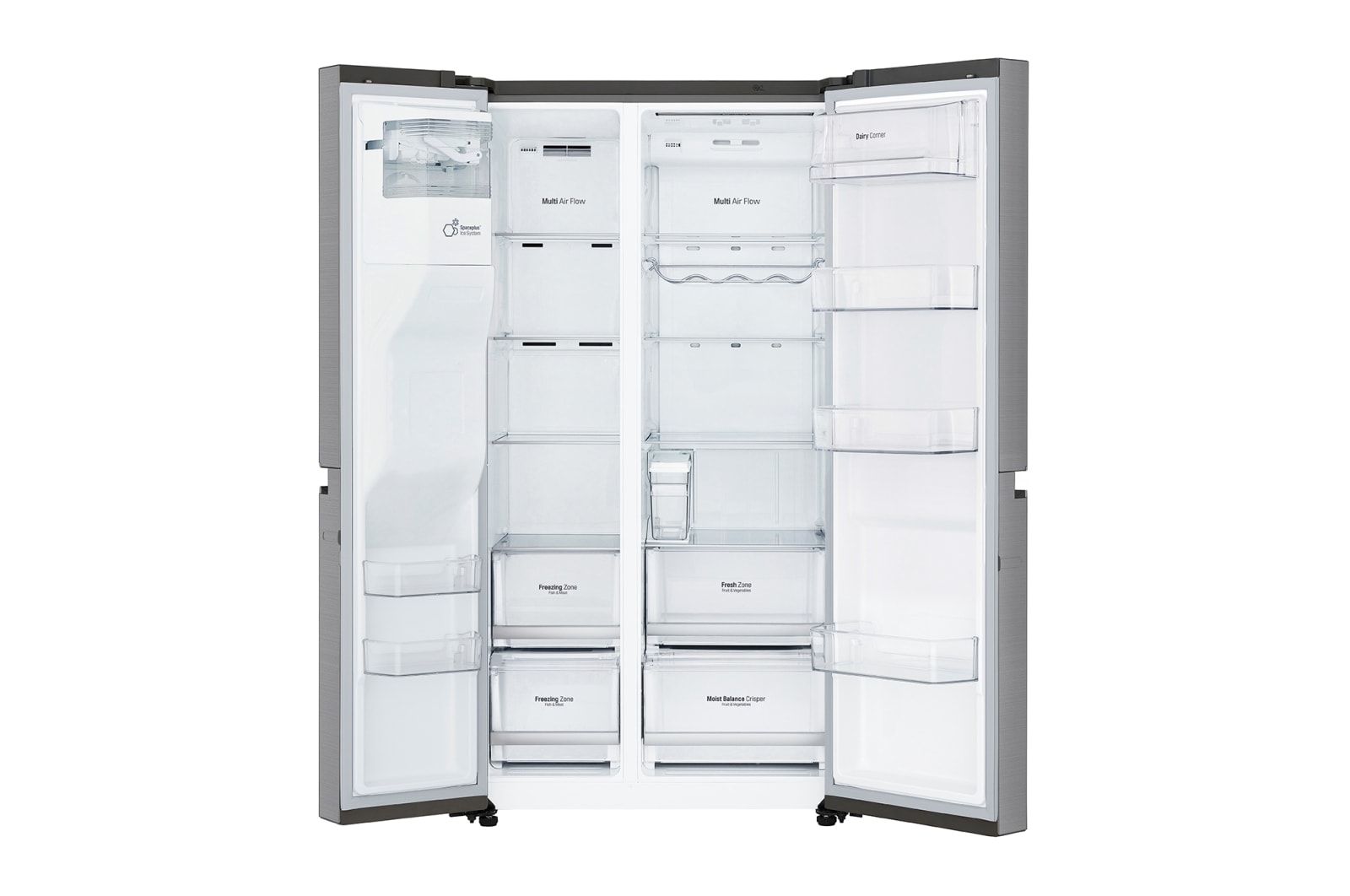 LG DoorCooling+™ GSL961PZJV American Style Fridge Freezer, 625L, Shiny Steel  - F, GSL961PZJV