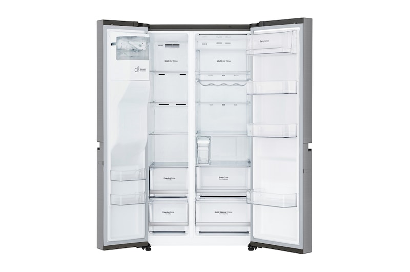 LG DoorCooling+™ GSL961PZJV American Style Fridge Freezer, 625L, Shiny Steel - F, GSL961PZJV