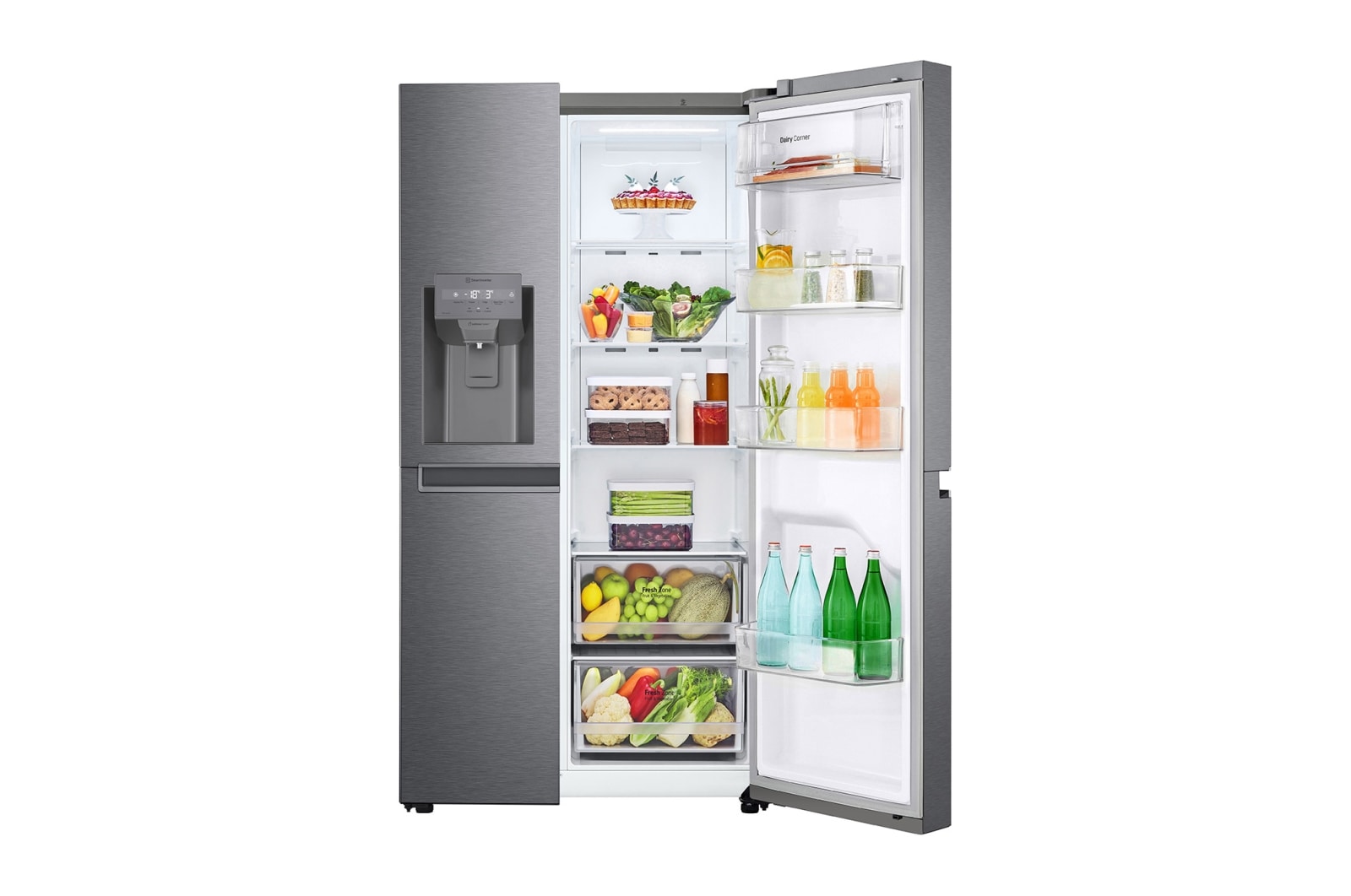 LG 635L American Style Fridge Freezer Dark Graphite Water & Ice Dispenser, GSLD50DSXM