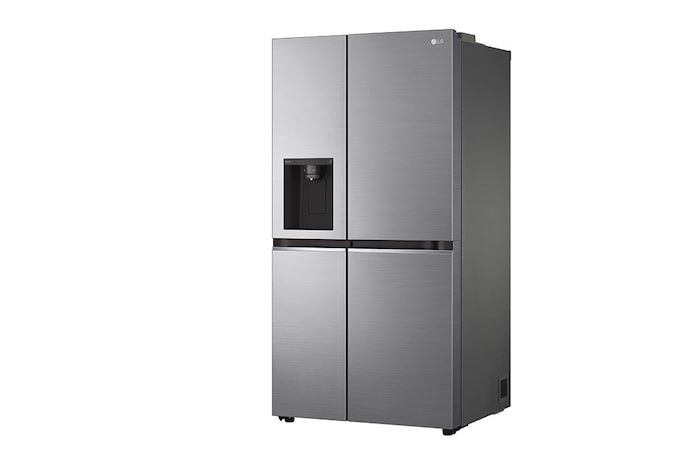 LG 635L American Style Fridge Freezer Water & Ice Dispenser, Shiny Steel, GSLD80PZRF