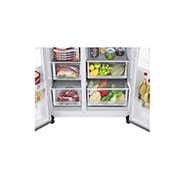 LG Water & Ice Dispenser | Total No Frost (Frost Free) | American Fridge Freezer | 635L | GSLD80PZRF | Shiny Steel, GSLD80PZRF