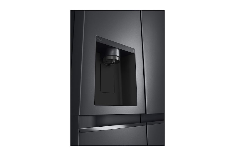 LG 635L American Style Fridge Freezer Water & Ice Dispenser, Matte Black, GSLV70MCTF