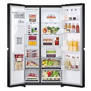 LG Water & Ice Dispenser | Total No Frost (Frost Free) | American Fridge Freezer | 635L | GSLV70MCTF | Matte Black, GSLV70MCTF