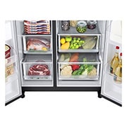 LG Water & Ice Dispenser | Total No Frost (Frost Free) | American Fridge Freezer | 635L | GSLV70MCTF | Matte Black, GSLV70MCTF