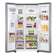 LG Water & Ice Dispenser | ThinQ (WiFi) | American Fridge Freezer | 635L | GSLV70PZTF | Shiny Steel, GSLV70PZTF