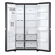 LG Black American Style Fridge Freezer with Water and Ice Dispenser | 635L, GSLV71MCTF