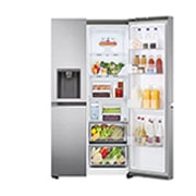 LG New LG NatureFRESH™ GSLV71PZTF American Fridge Freezer | 635L | - Shiny Steel, GSLV71PZTF