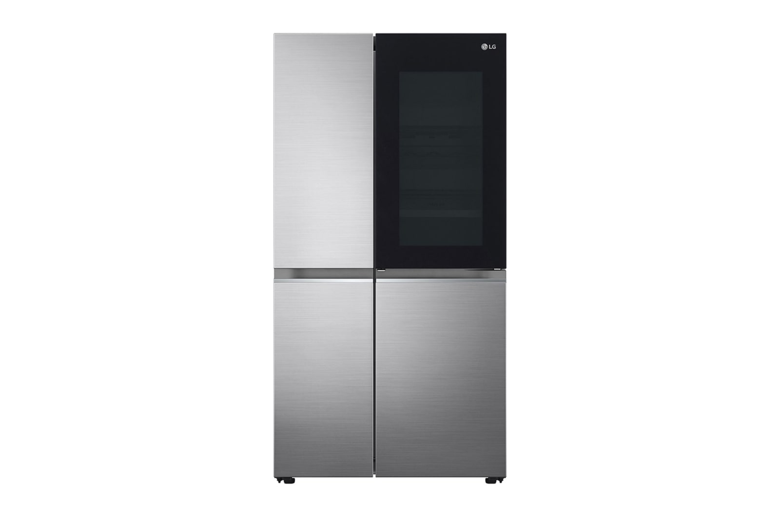 LG 655L InstaView™ American Style Fridge Freezer Total No Frost, Shiny Steel, GSQV90PZAE
