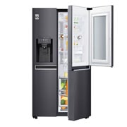 LG InstaView Door-in-Door™ GSX960MCCZ American style Fridge Freezer,  625L, Matte Black - F, GSX960MCCZ