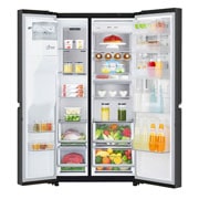 LG InstaView Door-in-Door™ GSX960MCCZ American style Fridge Freezer,  625L, Matte Black - F, GSX960MCCZ