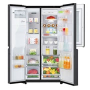 LG InstaView Door-in-Door™ GSX960MCCZ American style Fridge Freezer,  625L, Matte Black - F, GSX960MCCZ