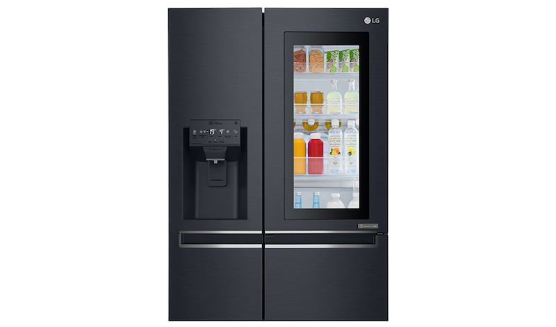 LG InstaView™ Door-in-Door® GSX960MTAZ American Style Fridge Freezer Matte Black, GSX960MTAZ