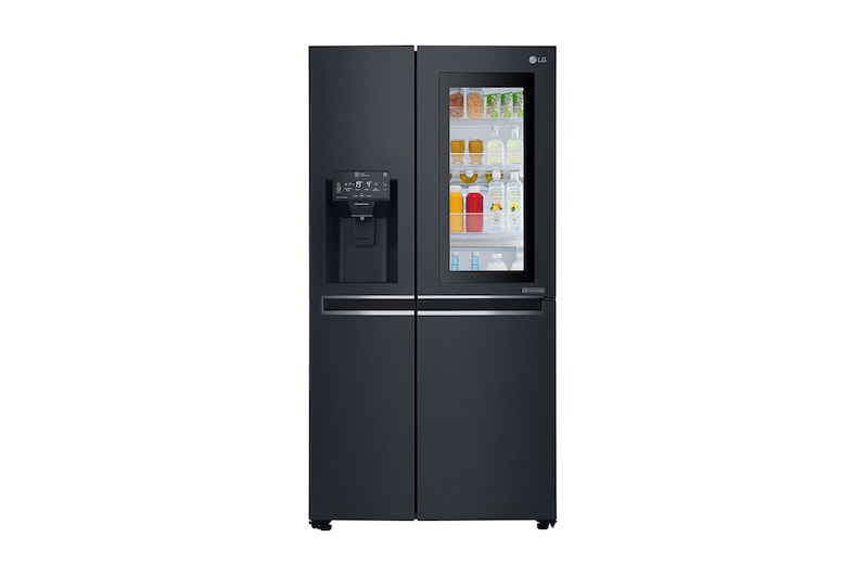 LG InstaView Door-in-Door™ GSX961MCVZ American style Fridge Freezer, 601L, Matte Black -F, GSX961MCVZ