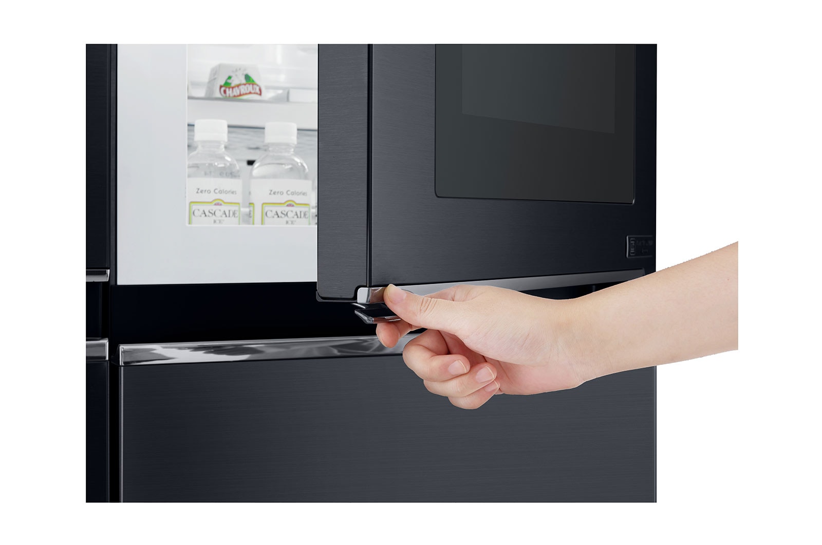 LG InstaView Door-in-Door™ GSX961MCVZ American style Fridge Freezer, 601L, Matte Black -F, GSX961MCVZ