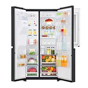LG InstaView Door-in-Door™ GSX961MCVZ American style Fridge Freezer, 601L, Matte Black -F, GSX961MCVZ