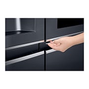 LG InstaView Door-in-Door™ GSX961MCVZ American style Fridge Freezer, 601L, Matte Black -F, GSX961MCVZ
