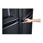LG InstaView Door-in-Door™ GSX961MCVZ American style Fridge Freezer, 601L, Matte Black -F, GSX961MCVZ