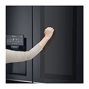 LG InstaView Door-in-Door™ GSX961MCVZ American style Fridge Freezer, 601L, Matte Black -F, GSX961MCVZ