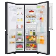 LG InstaView™ Door-in-Door® GSX961MTAZ American Style Fridge Freezer Matte Black, GSX961MTAZ