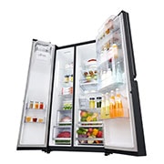 LG InstaView™ Door-in-Door® GSX961MTAZ American Style Fridge Freezer Matte Black, GSX961MTAZ