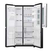 LG InstaView™ Door-in-Door® GSX961MTAZ American Style Fridge Freezer Matte Black, GSX961MTAZ