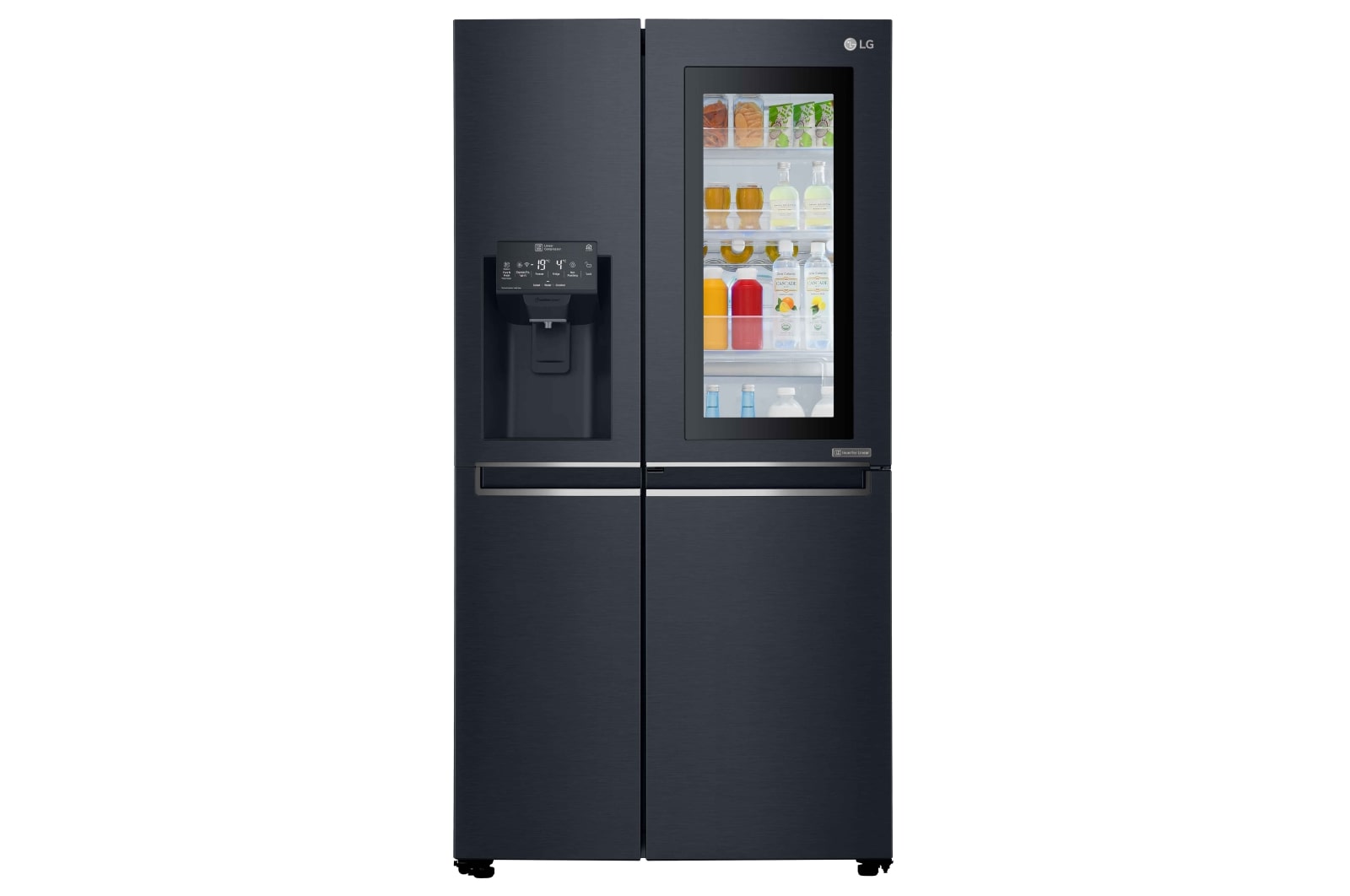 LG InstaView™ Door-in-Door® GSX961MTAZ American Style Fridge Freezer Matte Black, GSX961MTAZ