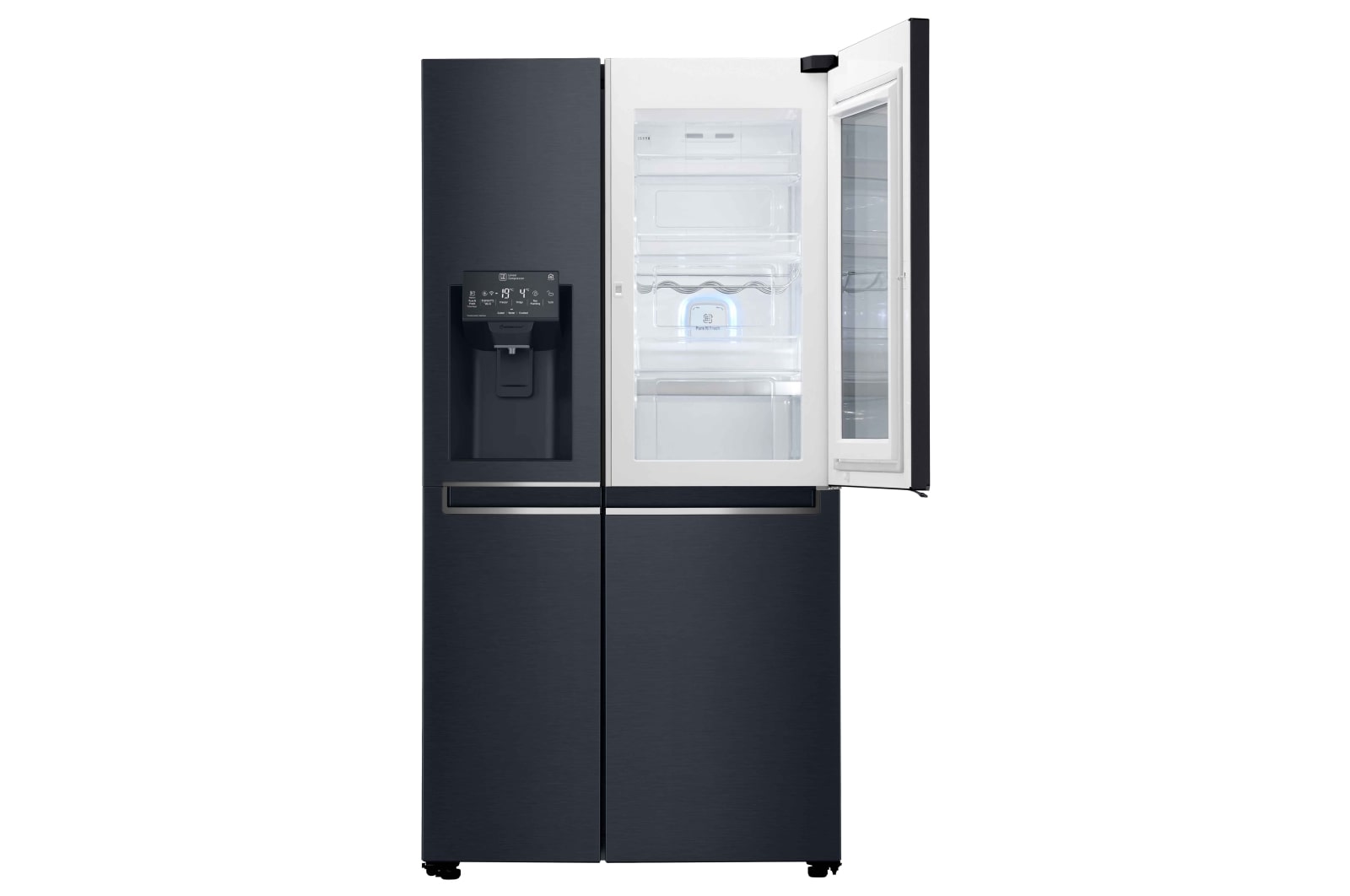 LG InstaView™ Door-in-Door® GSX961MTAZ American Style Fridge Freezer Matte Black, GSX961MTAZ