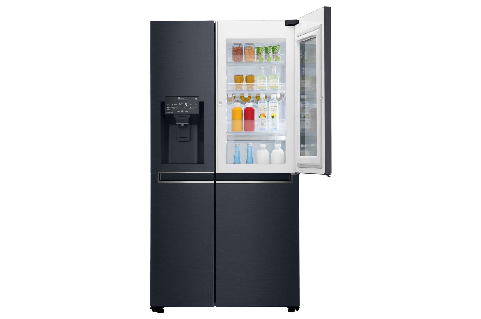 LG InstaView™ Door-in-Door® GSX961MTAZ American Style Fridge Freezer Matte Black, GSX961MTAZ