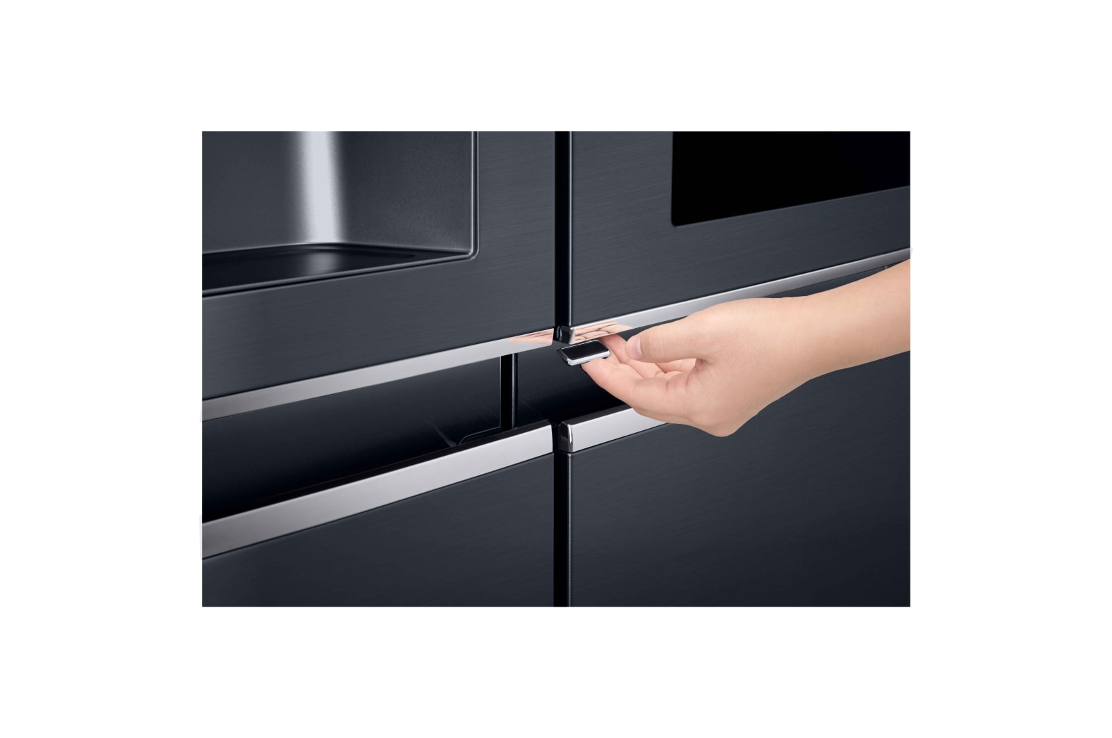 LG InstaView™ Door-in-Door® GSX961MTAZ American Style Fridge Freezer Matte Black, GSX961MTAZ