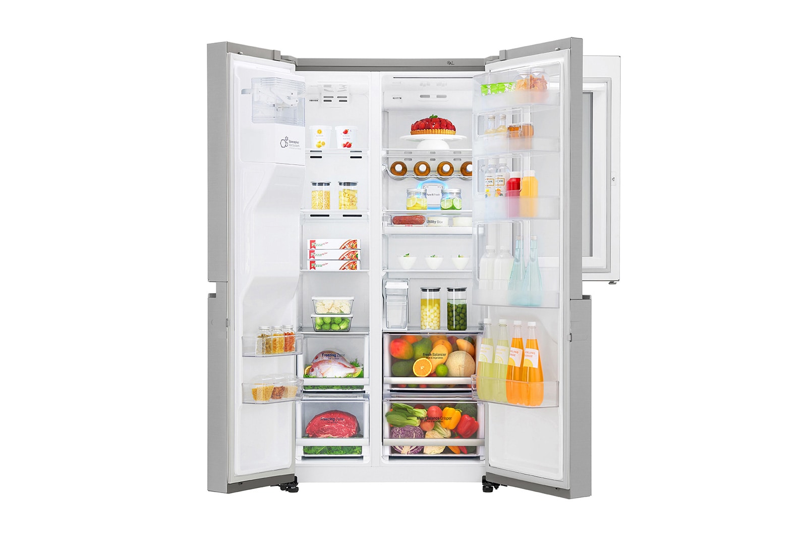 LG InstaView Door-in-Door™ GSX961NSVZ American style Fridge Freezer, 625L,  Premium Steel -F, GSX961NSVZ