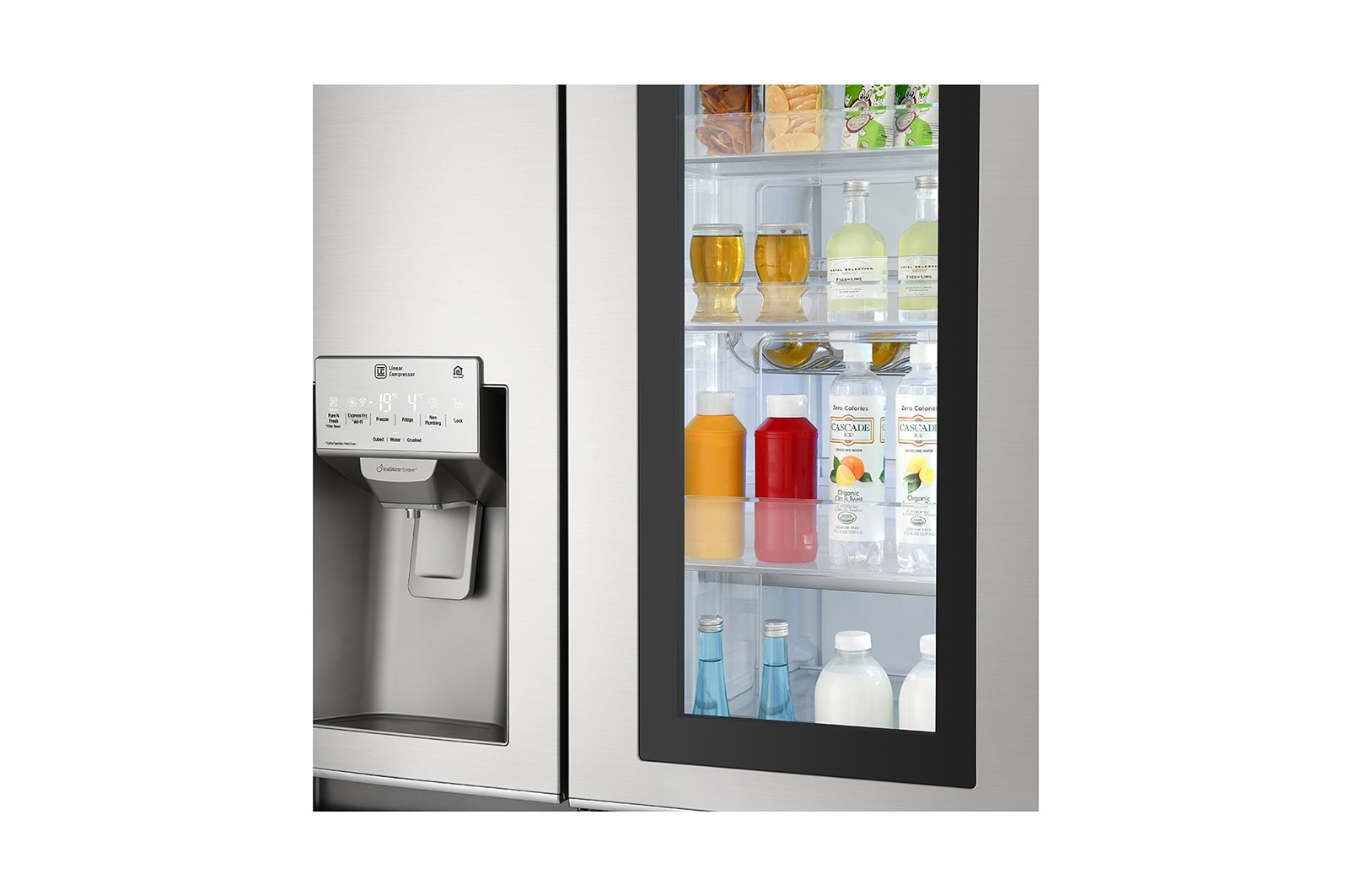 LG InstaView Door-in-Door™ GSX961NSVZ American style Fridge Freezer, 625L,  Premium Steel -F, GSX961NSVZ