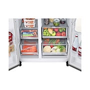 LG Silver American Style InstaView Fridge Freezer | Large Capacity 635L, GSXV90BSAE