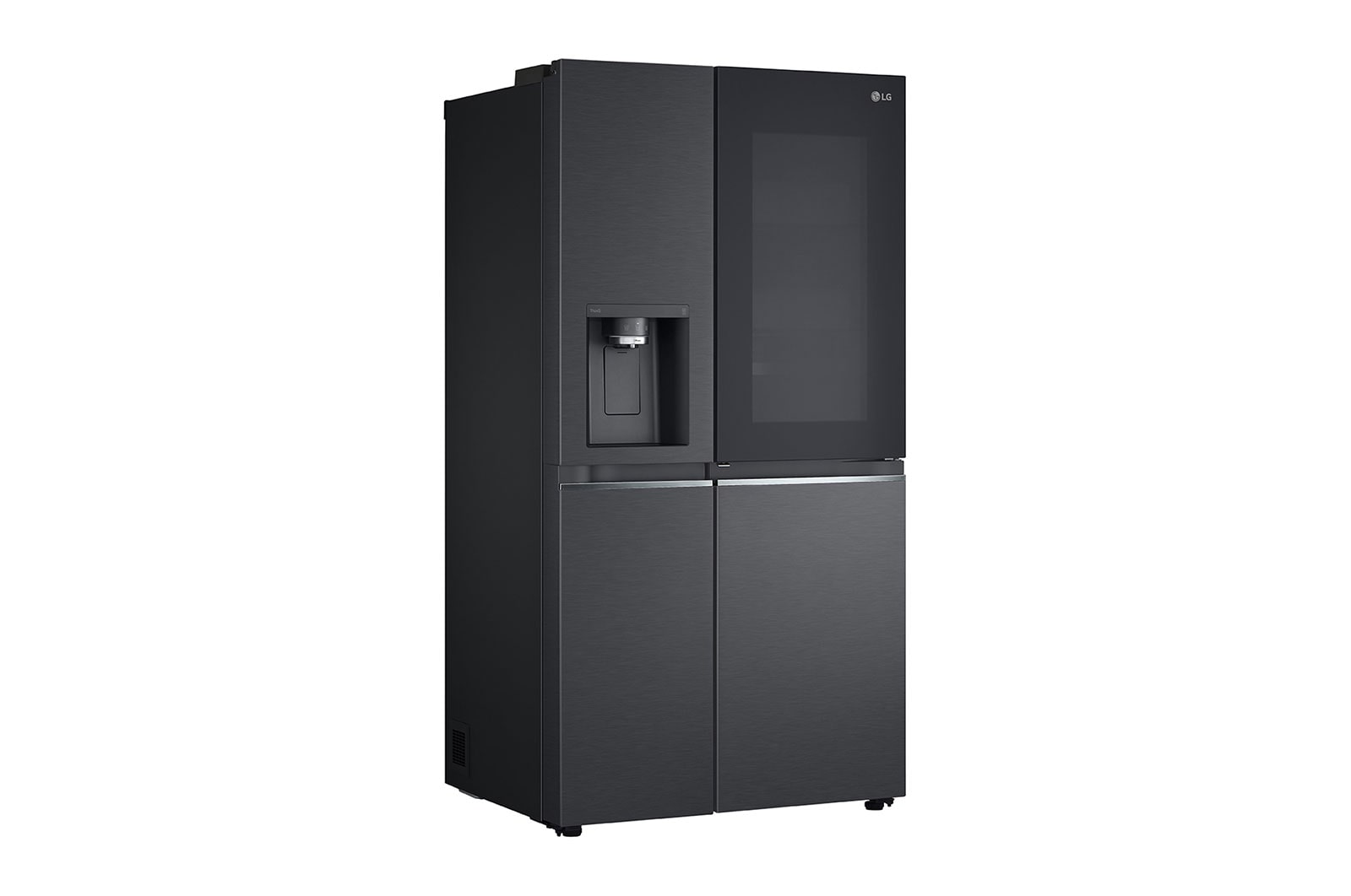 LG 635L InstaView™ American Style Fridge Freezer Matte Black Total No Frost, GSXV90MCAE