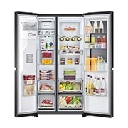 LG InstaView Door-in-Door | GSXV90MCDE | American Style Fridge Freezer | 635L | WiFi connected | Matte Black, GSXV90MCDE