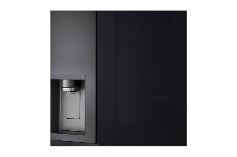 LG 635L InstaView™ American Style Fridge Freezer Matte Black Total No Frost, GSXV90MCDE