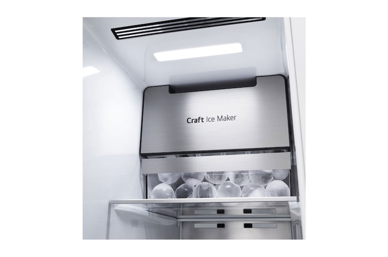 LG 635L InstaView™ American Style Fridge Freezer Matte Black Total No Frost, GSXV90MCDE