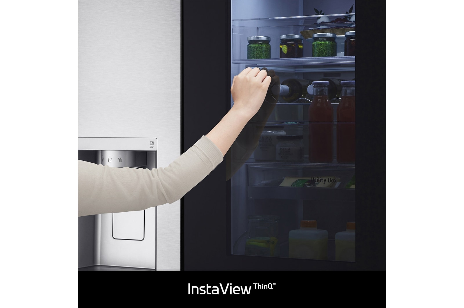 LG InstaView Door-in-Door | American Style Fridge Freezer | 635L | WiFi Connected | Stainless Steel, GSXV91BSAE