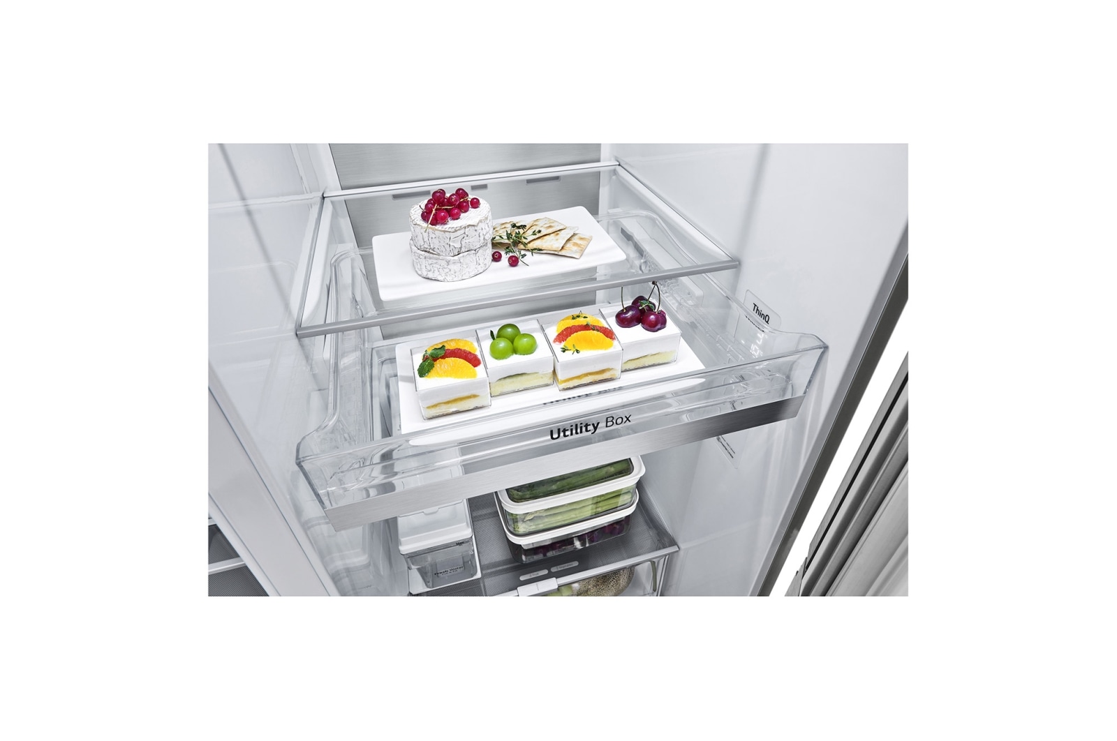 LG InstaView Door-in-Door | American Style Fridge Freezer | 635L | WiFi Connected | Stainless Steel, GSXV91BSAE